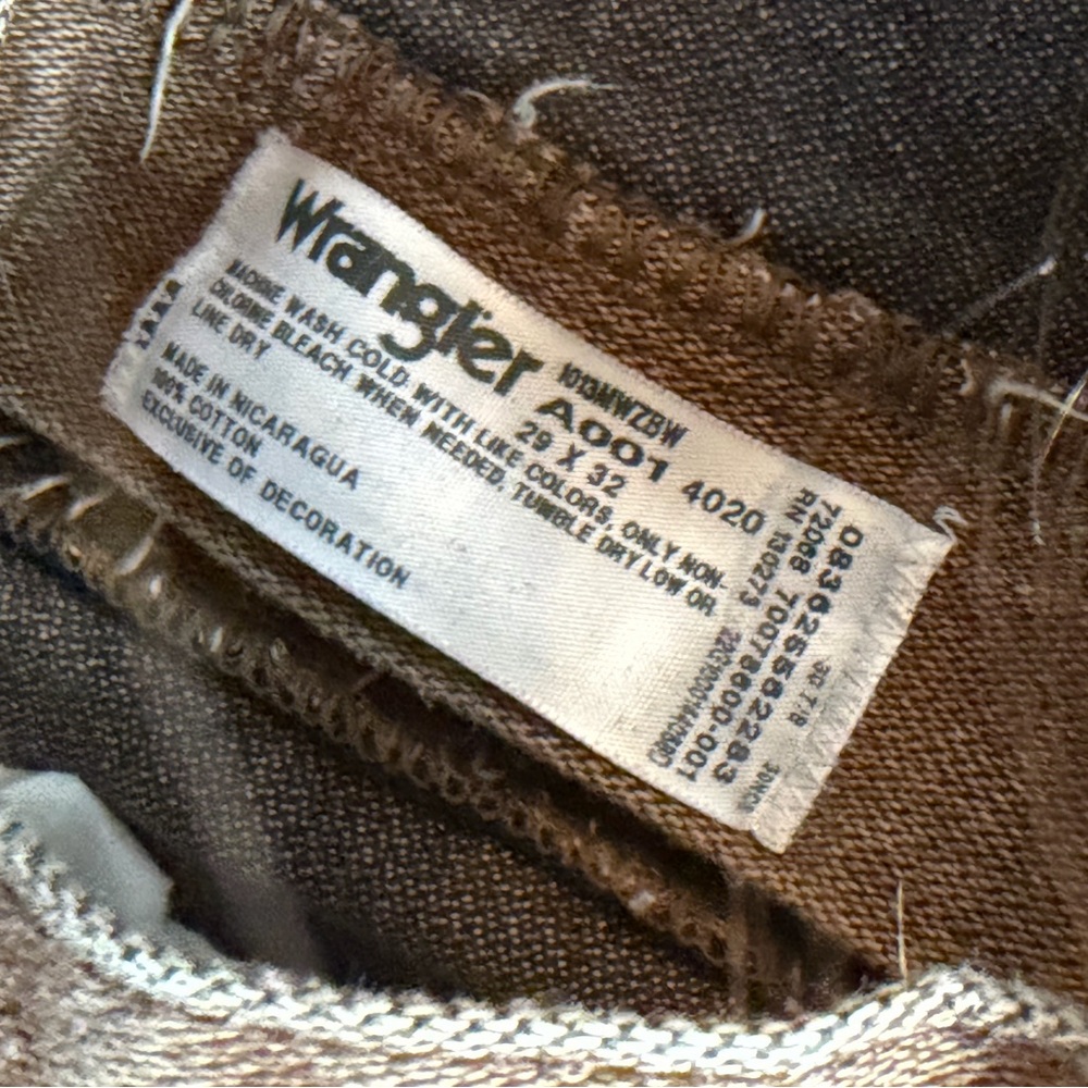 Wrangler Vintage Style Brown Jeans  Western Workwear - Picture 5 of 5